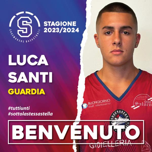 Da Pistoia Basket arriva Luca Santi, nuovo giovane prospetto per gli Shoemakers